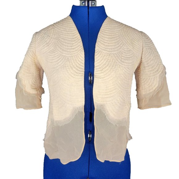 Doo.Ri Cream Textured Blazer - Picture 1 of 9